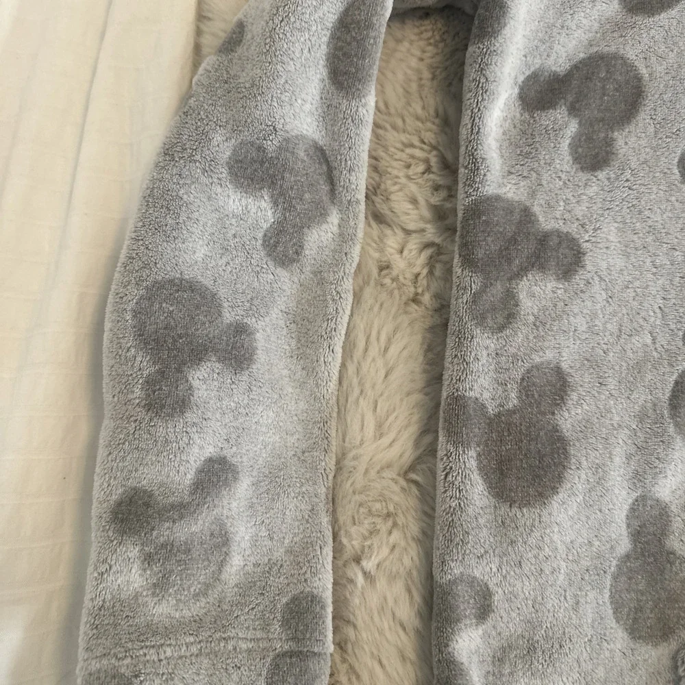 Disney Womens Fleece Lounge Hoodie Sherpa Size Medium Mickey Loungewear‎ B